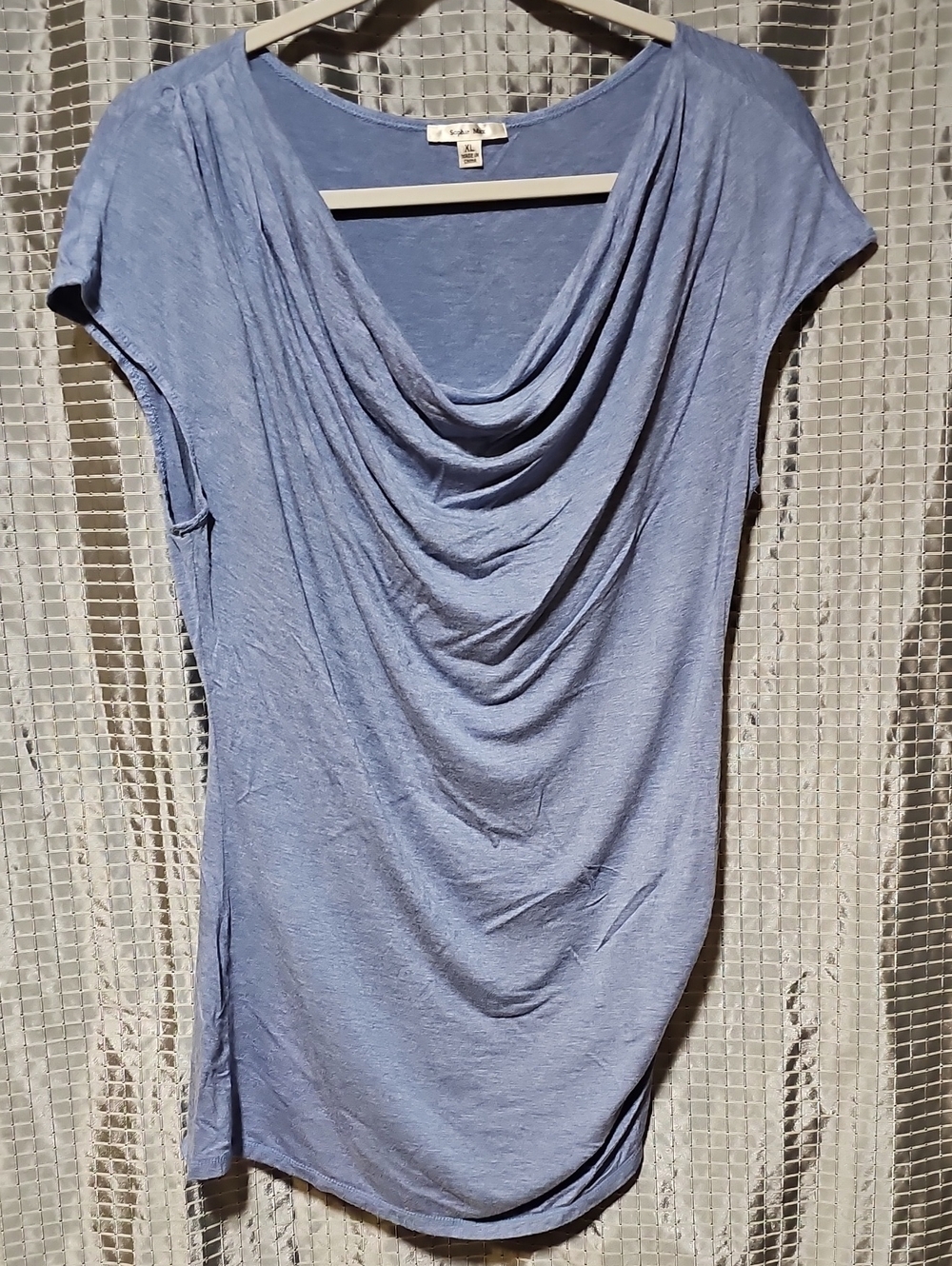 Sophie Max Dusty Blue Cowl Neck Tunic